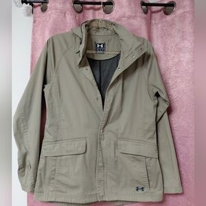 Women's Under Armour Army Green Utility Storm Hooded Jacket